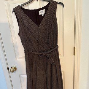 Brown polka-dot dress, size 14W
